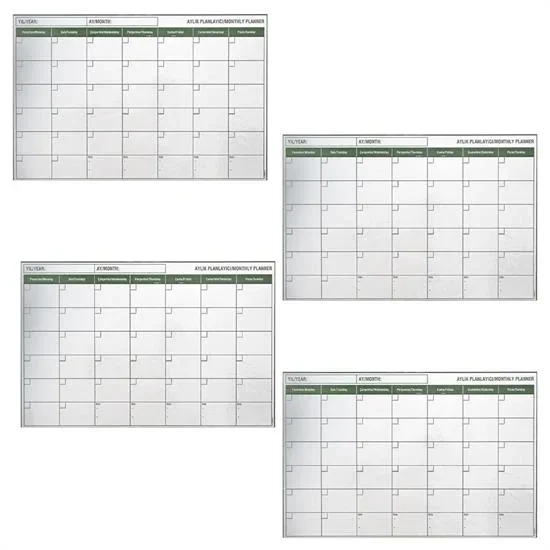 Yapışkanlı Manyetik Program Planlayıcı 85x56 Cm