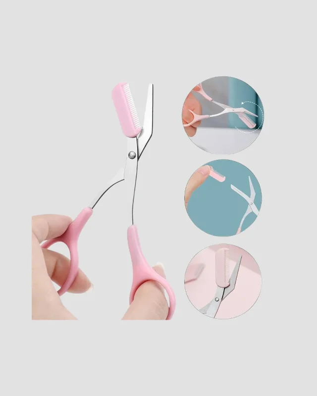 Ergonomik Tasarımlı Kaş Ve Kirpik Düzenleme Makası