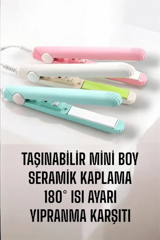 Mini Saç Düzleştirici 16 Cm Seyahat Dostu Seramik Kaplama