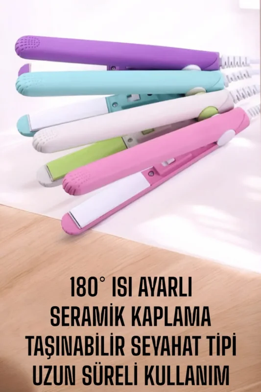 Mini Taşınabilir Saç Düzleştirici 180°c Seramik Kaplama