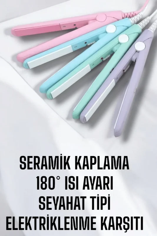 Hafif Tasarımlı Mini Saç Düzleştirici 16 Cm Seyahat İçin