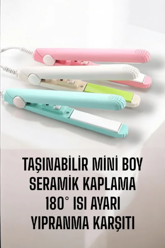Seyahat Dostu Mini Saç Düzleştirici 16 Cm Seramik Kaplama