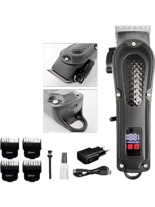 Ergonomik Tıraş Makinesi 750 Şarj Edilebilir 4 Tarak Başlığı