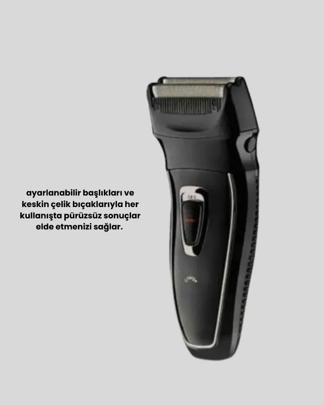 Ergonomik Tasarımlı Şarjlı Tıraş Makinesi - Uzun Pil Ömrü Ve Hızlı Şarj