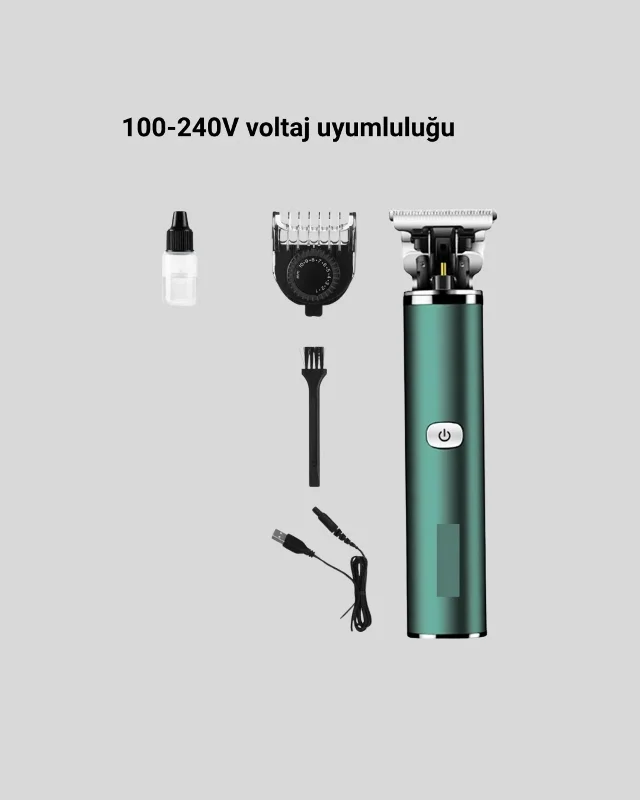 Ergonomik Şarjlı Tıraş Makinesi 180 Dakika Pil Ömrü Usb Uyumlu