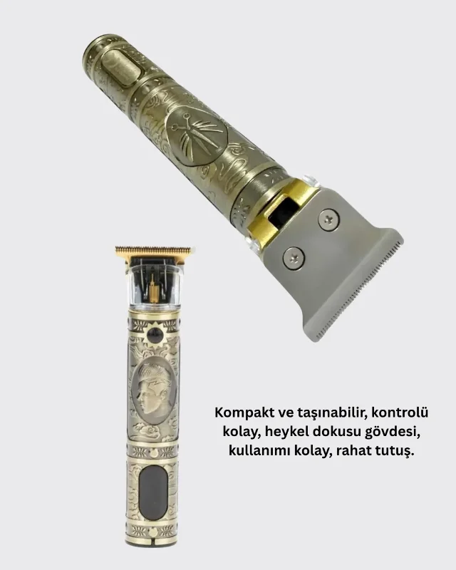 Ergonomik Saç Sakal Kesme Makinesi 4 Kılavuz Tarak İle