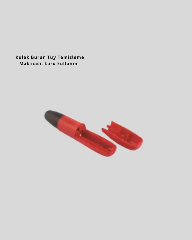 Ergonomik Kulak Burun Tüy Temizleme Makinası Pilli Kırmızı