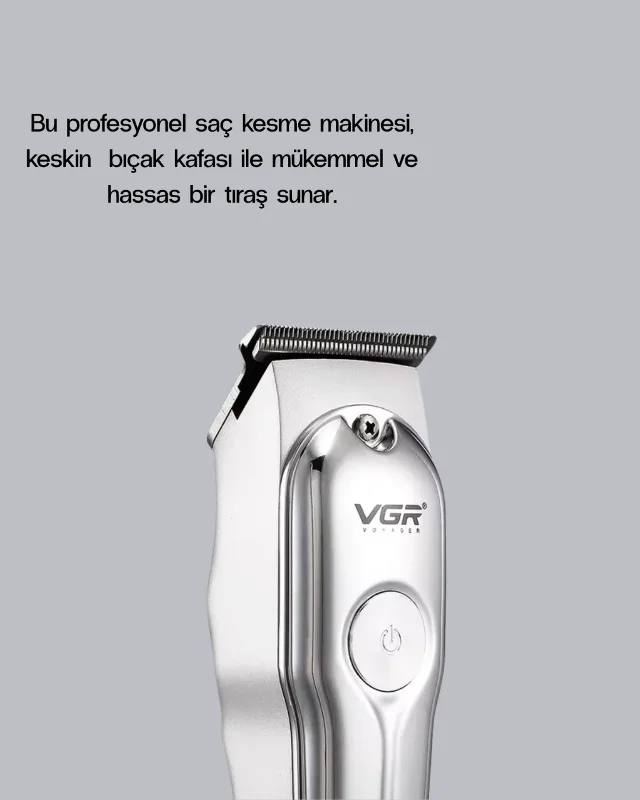 Şarjlı Gümüş Tıraş Makinesi 3 Başlık İle Seyahat İçin