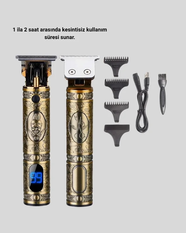 Profesyonel Kablosuz Tıraş Makinesi 1800 Mah Lityum Pil