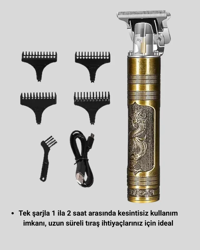 Şarjlı Tıraş Makinesi Seti 120 Dakika Kesintisiz Kullanım