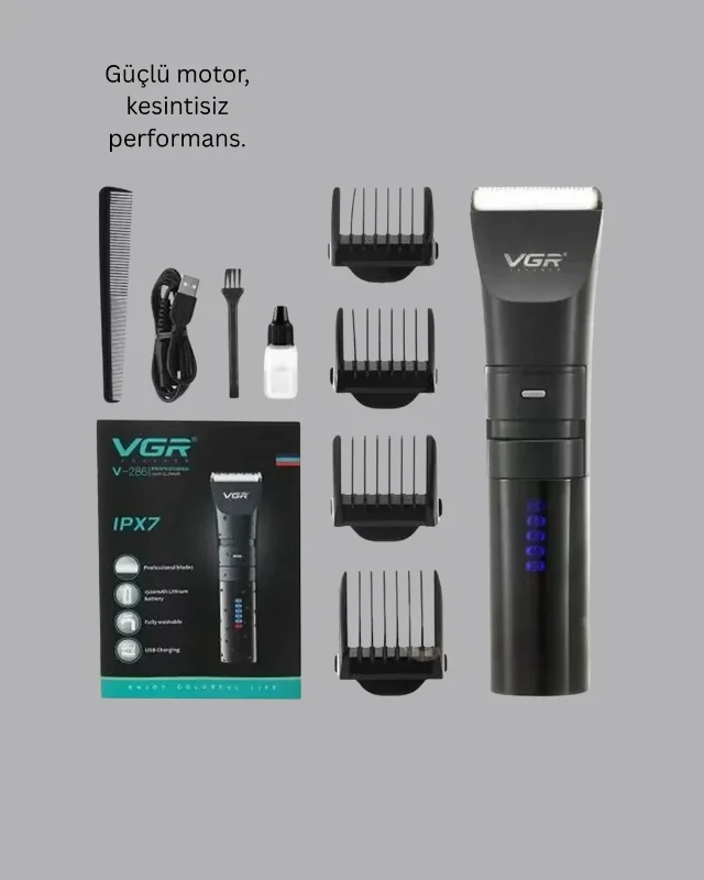 Ergonomik Suya Dayanıklı Tıraş Makinesi 1500 Mah Batarya