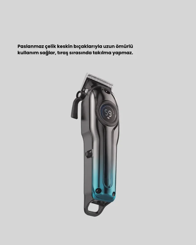 Kablosuz Saç Kesim Makinesi 2000 Mah Güçlü Motor