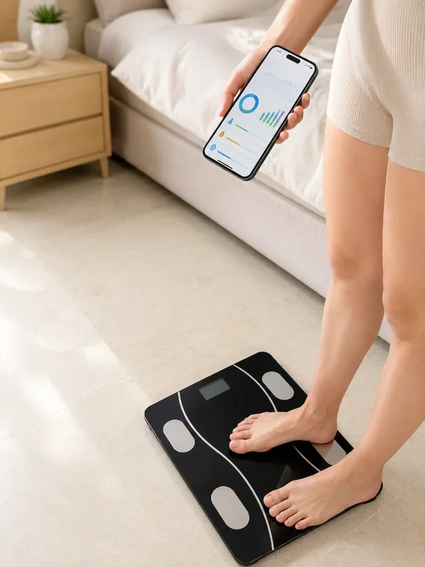 Bluetooth Bağlantılı Akıllı Vücut Analiz Baskülü 26x26 Cm
