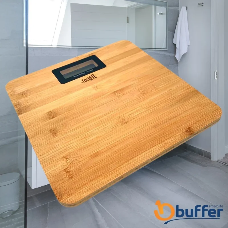Şık Bambu Banyo Baskülü 180kg Kapasite Dijital Terazi