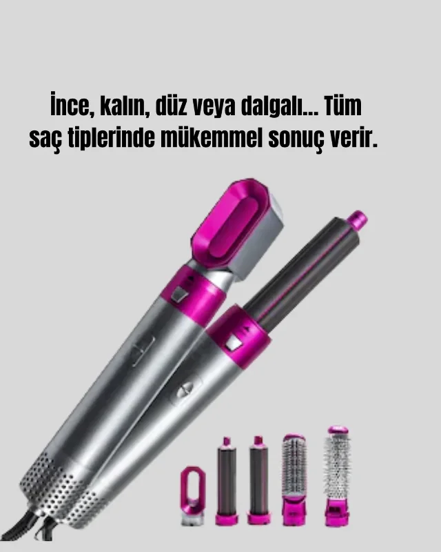 Kompakt 5in1 Saç Şekillendirici Set Seyahat İçin