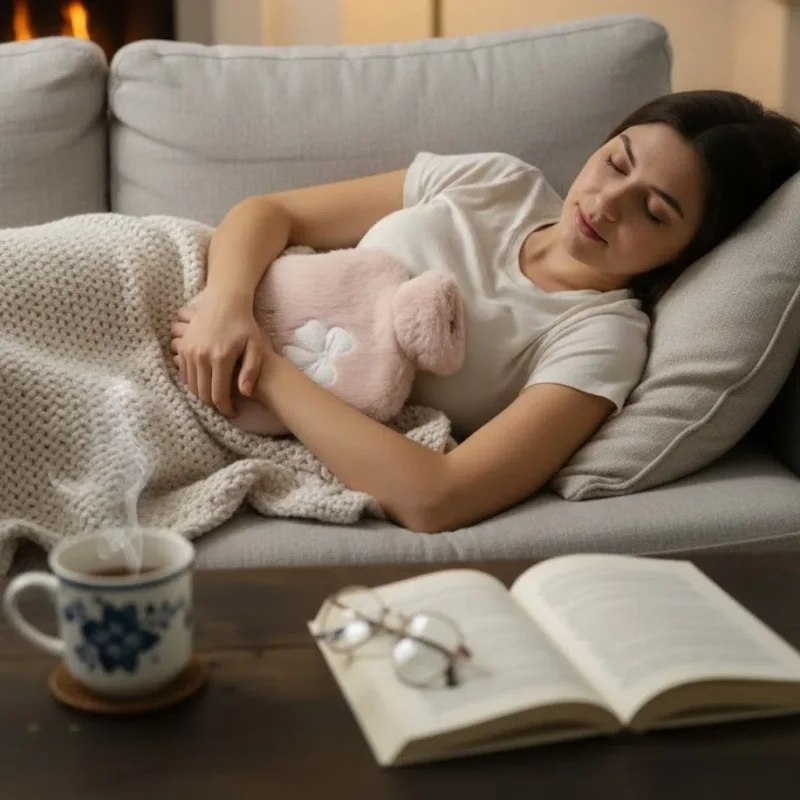 Peluş Sıcak Su Torbası 1 Lt Pembe Kurdeleli Yumuşak Kılıf