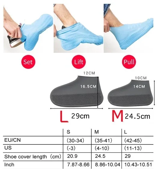 Kaymaz Su Geçirmez Silikon Kılıf M Beden Siyah