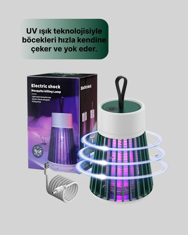 Şarjlı Böcek Kovucu Lamba 360° Kamp Ve Bahçe Kullanımı