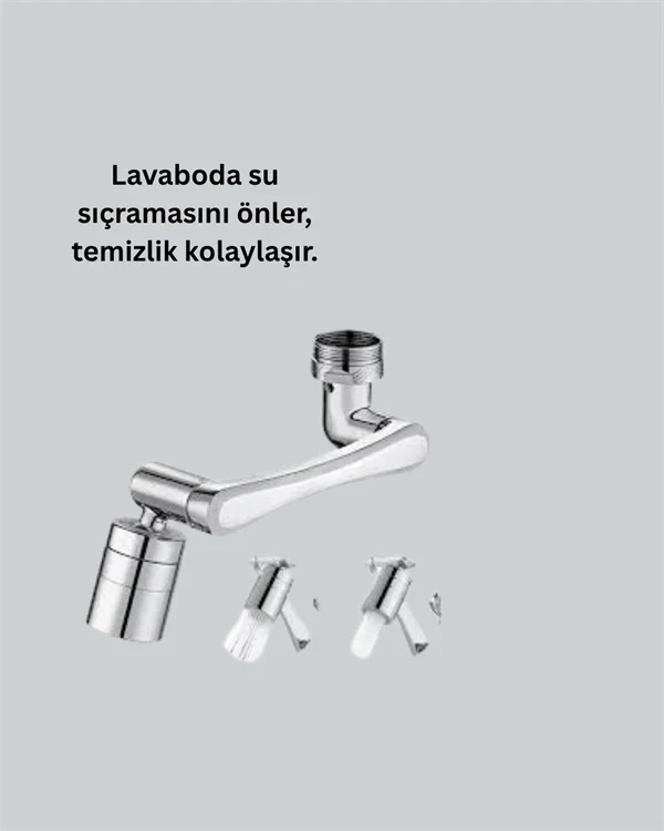 Hareketli Su Modlu Musluk Başlığı 3 Eklemli 1080° Lavabo Aparatı
