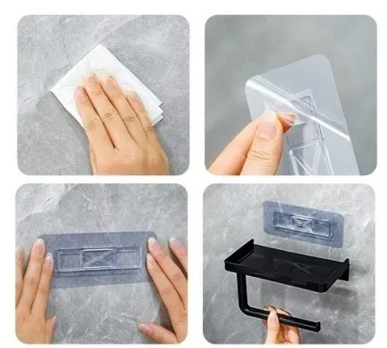 Estetik Yapışkanlı Tuvalet Kağıdı Askılığı 1 Adet Banyo Organizeri