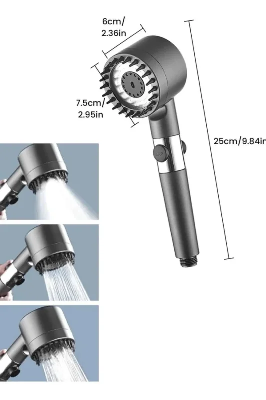 Ergonomik Tasarımlı Su Basınçlı Duş Başlığı 1 Adet