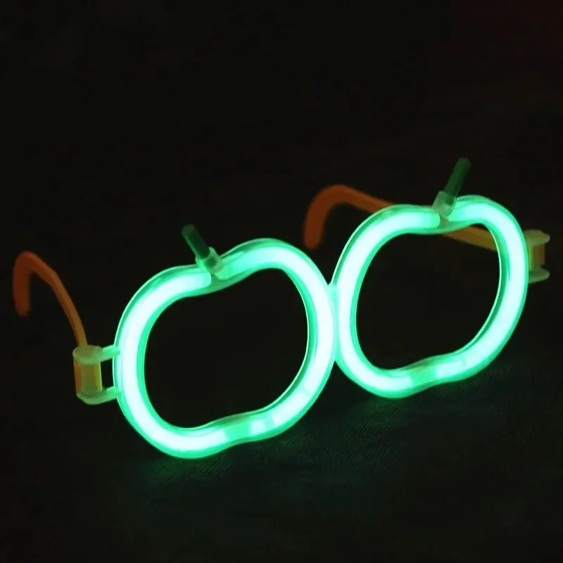 Eğlenceli Glow Stick Elma Gözlük 12 Adet Parti Aksesuarı