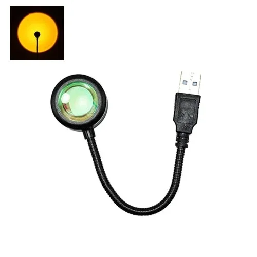 Ambiyans Işığı Taşınabilir Usb Sunset Lamba 360 Derece Dönebilir