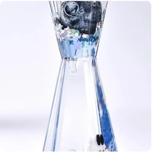Eğlenceli Uzay Temalı Dökülen Yağ Kum Saati 17.4 Cm