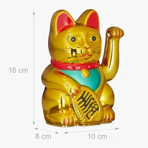 Şanslı Kedi Altın Rengi 16 Cm Dekoratif Figür
