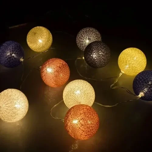 Renkli Top Lambası 2m 10 Adet Dekoratif
