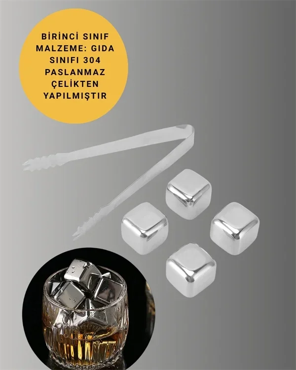 Metal Buz Küpü Ve Klips Seti 2 Adet Çevre Dostu