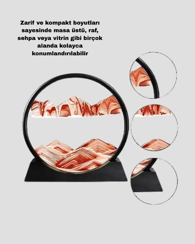 Minimalist Şeffaf Dekoratif Kum Saati 1 Adet Masa Aksesuarı