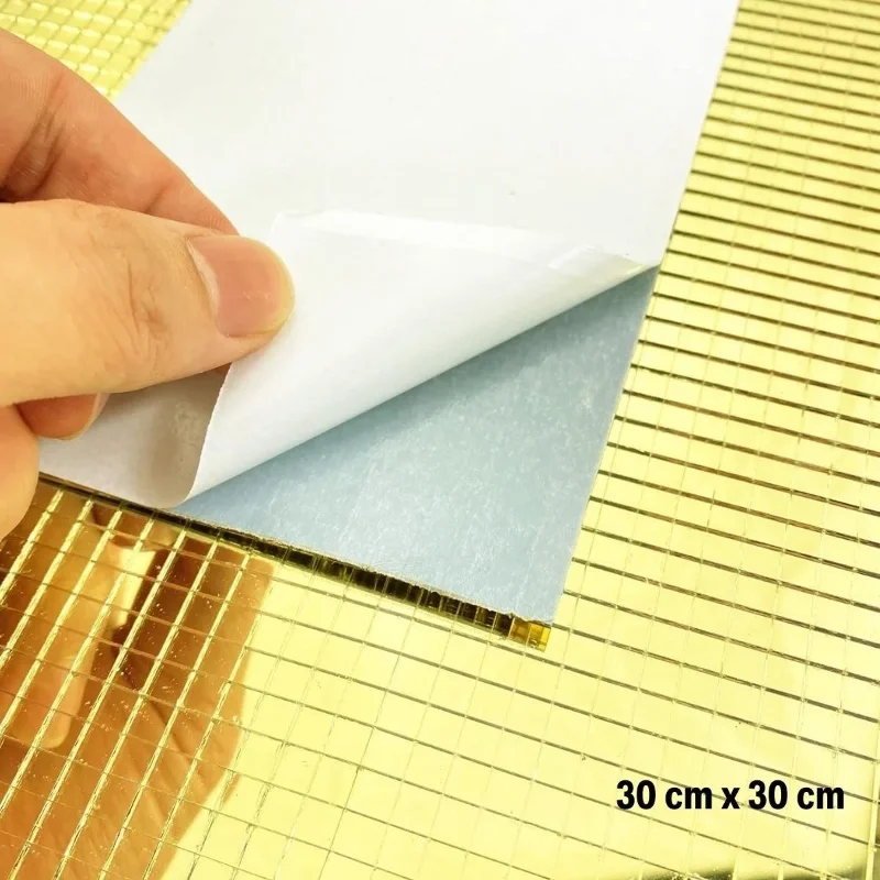 Şık Gold Cam Mozaik Fayans 30x30 Cm Kendinden Yapışkanlı