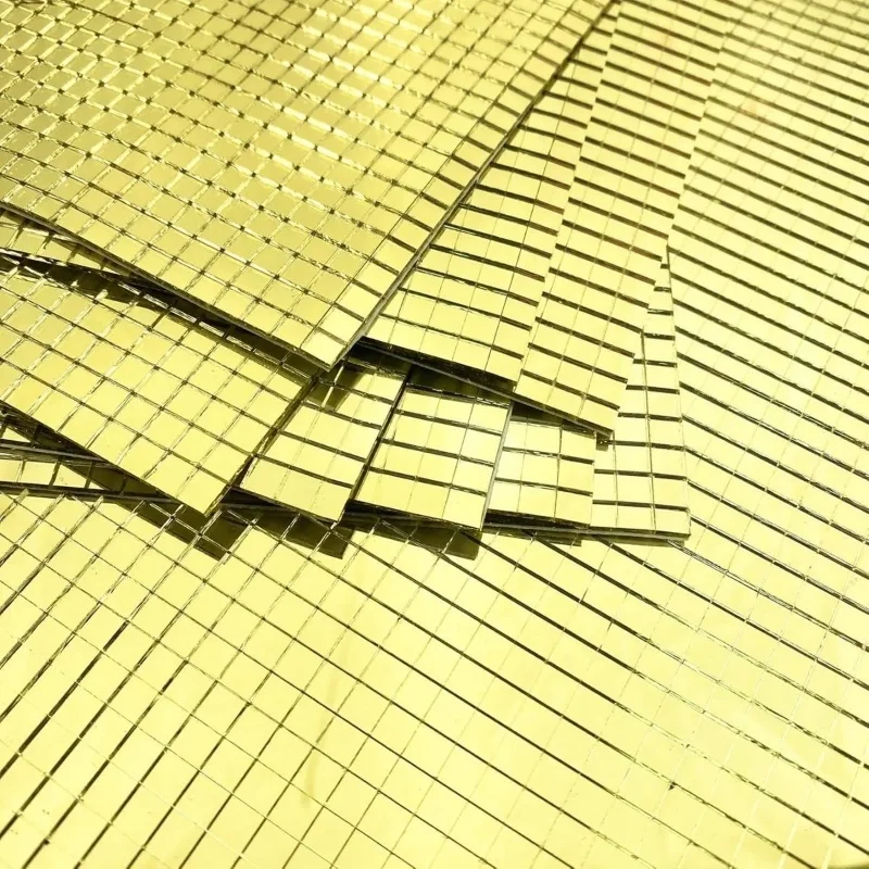 Şık Gold Cam Mozaik Fayans 30x30 Cm Kendinden Yapışkanlı