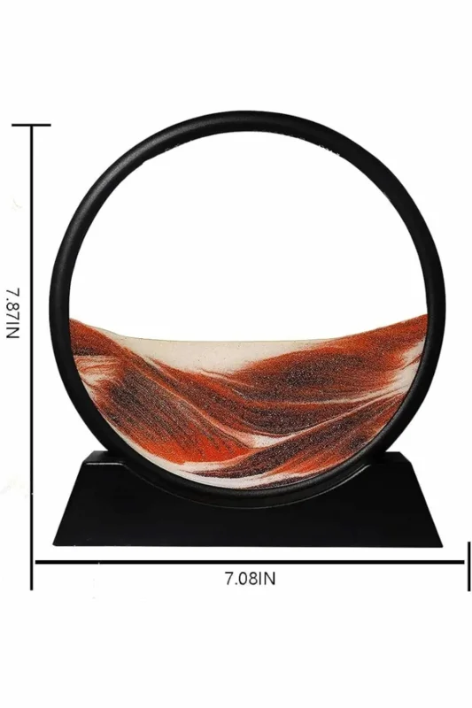 Hareketli Sulu Kum Saati 3d Led Işıklı 7 İnç Dekoratif