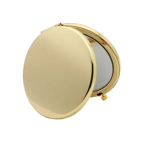 Şık Gold Renk Yuvarlak Cep 7 Cm Hediyelik