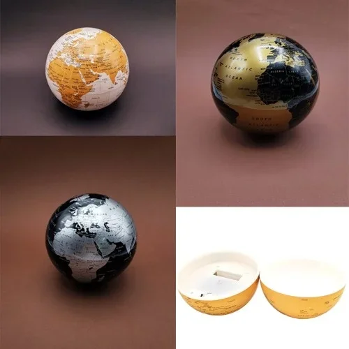 Eğlenceli Işıklı Dönen Dünya 14 Cm Dekoratif Küre