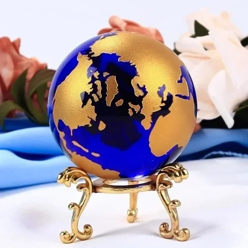 Şık Dekoratif Dünya 6 Cm Çapında Metal Stand İle