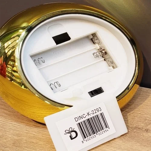 Şık Gold Dekoratif Pilli Mum 11 Cm X 11 Cm