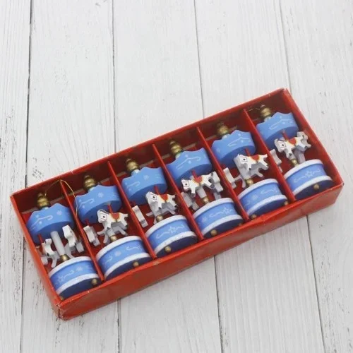 Dekoratif El Yapımı Mavi Mini Atlı Karınca 6'lı Set
