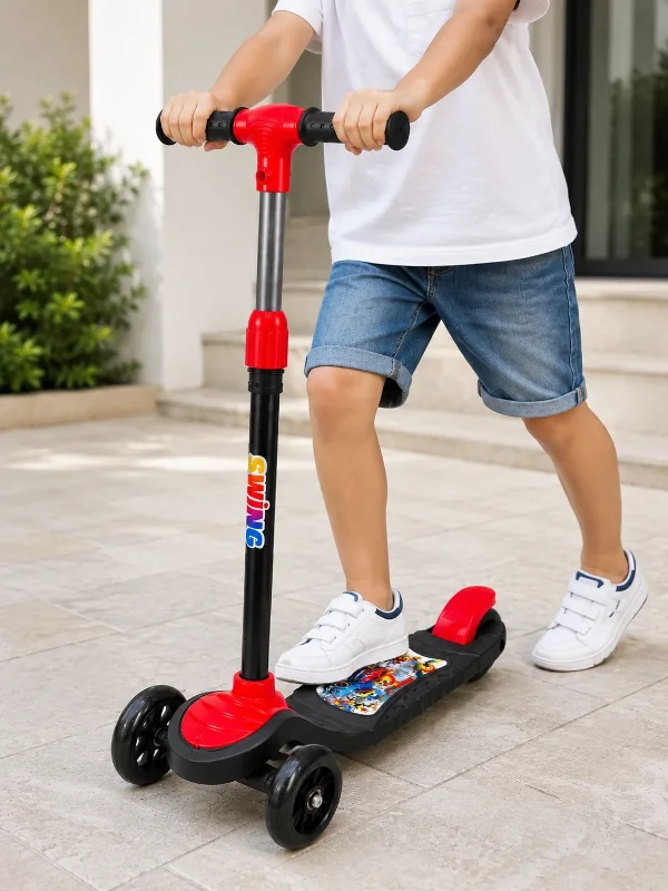 Ergonomik 3 Tekerlekli Çocuk Scooterı Açık Hava Kullanımı