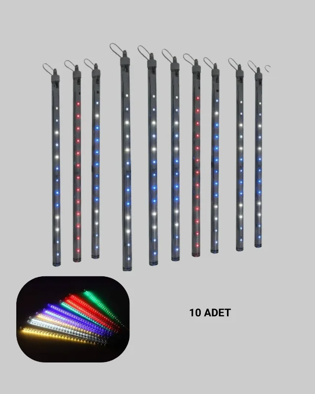 Dekoratif Led Yağmur Işığı 10'lu Set Dış Mekan