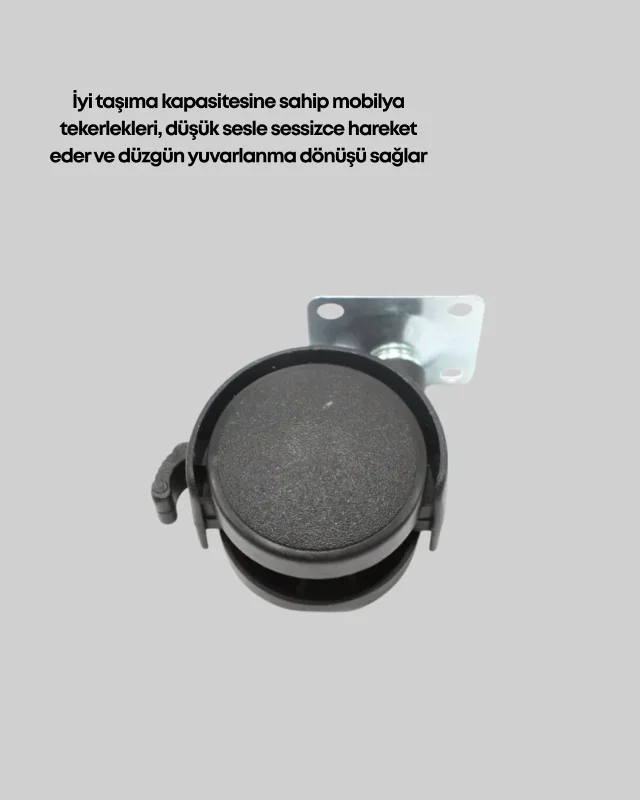 Sessiz Ve Dayanıklı Kilitli Mobilya Tekerleği 4 Cm Tekli