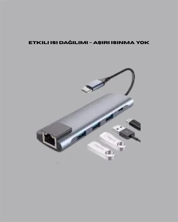 Kompakt Usb-c Çoklu Bağlantı Merkezi 5 Gbps Seyahat İçin