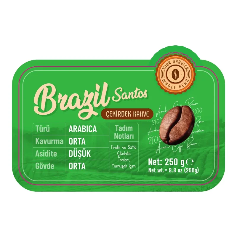 CoffeeBeanBox Brezilya Santos Specialty Coffee Kavrulmuş Çekirdek Kahve 250 gr (Filtre Kahve İçin Öğütülmüş) – 3. görsel