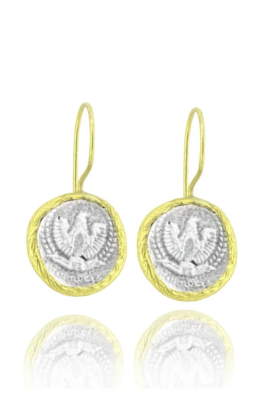 Antik Serisi Kuş Kanat Motifli Otantik Gümüş Kadın Küpe