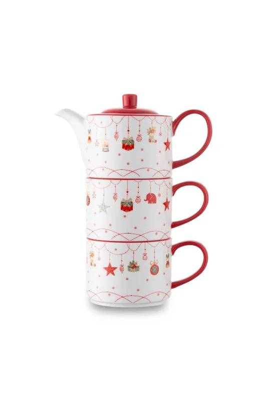 New Year Janus Teapot Ve 2'li Bardak Seti