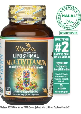 Lipozomal Multivitamin 13 Vitamin & 6 Mineral Cilt - Saç - Tırnak & Enerji | Akıllı Gıda Takviyesi