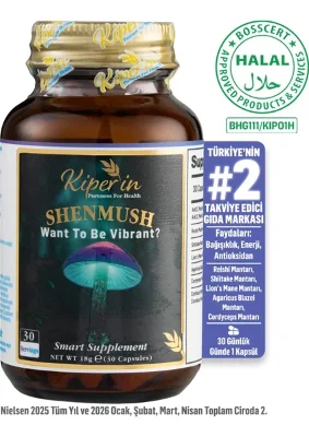Shenmush | Mushroom Complex | AHCC, Reishi, Shiitake, Lions's Mane, Agaricus.. | 30 Kapsül