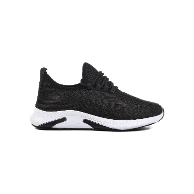 Walkway Siyah Beyaz Triko Hafif Unisex Spor Ayakkabı